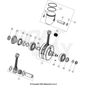 PISTONE COMPLETO 300CC D 72,0MM -C-