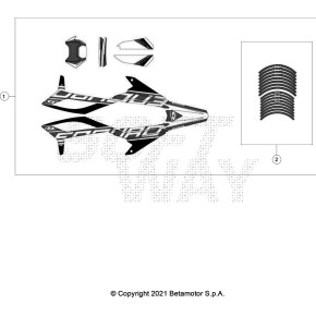 DECALCO SERIE COMPLETA ENDURO WHITE RR 2