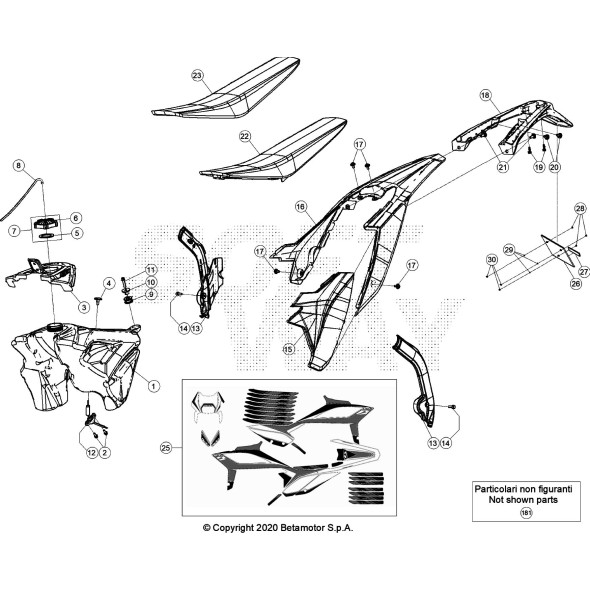 PARAFANGO POSTERIORE WHITE RR