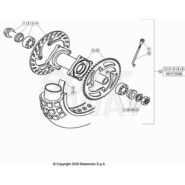 MOZZO POST.RR'05 C/CUSC.E DIST.INT NERO