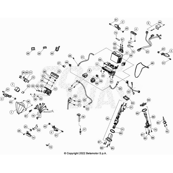 IMPIANTO ELETTRICO SERVIZI ANTERIORE