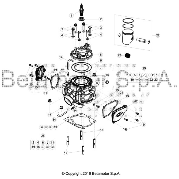 KIT GRUPPO TERMICO 300CC -B-