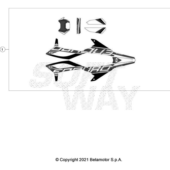 DECALCO SERIE COMPLETA WHITE RR 2T