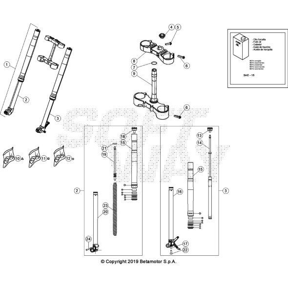 FORCELLA COMPLETA XTRAINER 2T