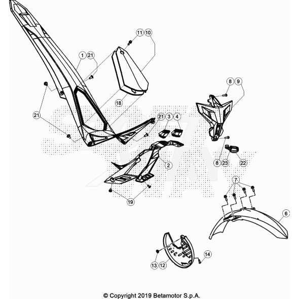 PARAFANGO ANTERIORE - KIT BLUE EVO FACTO