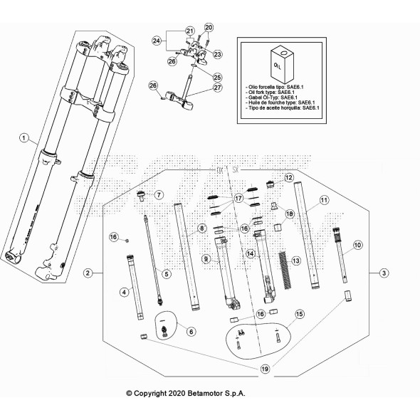 FORCELLA COMPLETA WHITE EVO 2T SENIOR