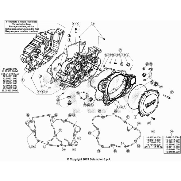 COPERCHIO FRIZIONE EVO 4T 032.01.027.37.00
