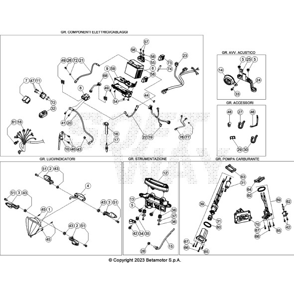 IMPIANTO ELETTRICO SERVIZI RR 4T