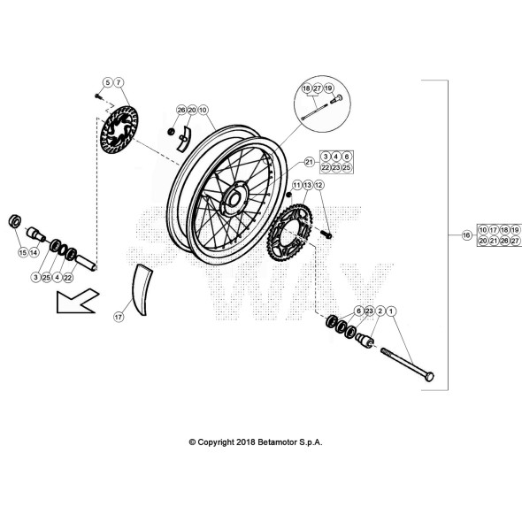CORONA TRASMISSIONE SECONDARIA Z48 BLACK