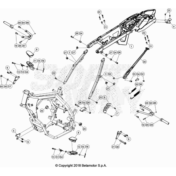 TELAIO POSTERIORE WHITE RR 4T LC