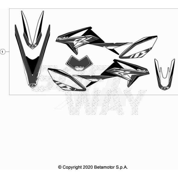 DECALCO SERIE COMPLETA WHITE RR 2T