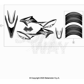 DECALCO SERIE COMPLETA - KIT - MOTARD WH