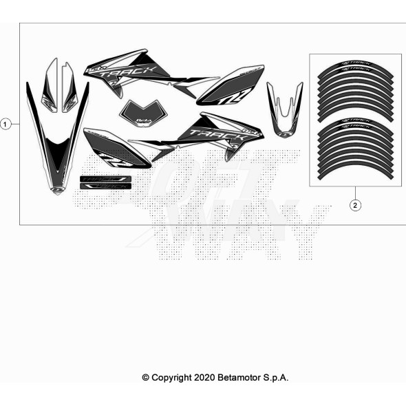 DECALCO SERIE COMPLETA - KIT - MOTARD WH