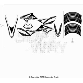 DECALCO SERIE COMPLETA - KIT - ENDURO RE