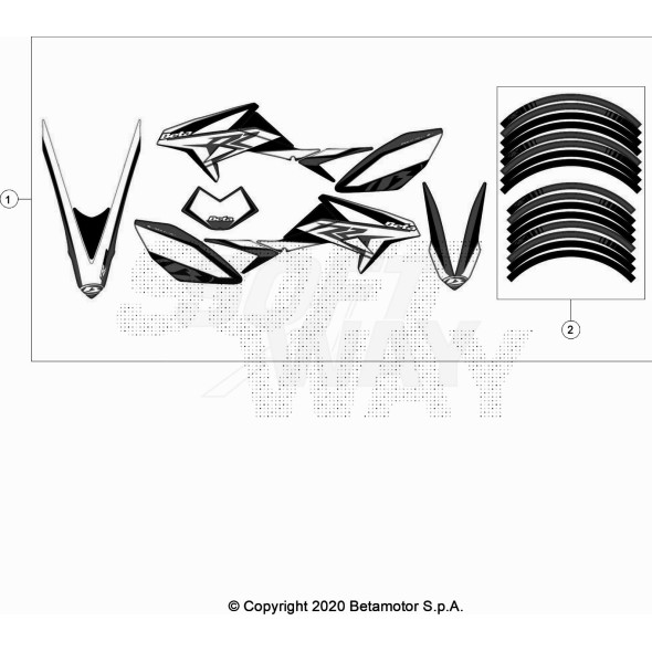 DECALCO SERIE COMPLETA - KIT - ENDURO RE