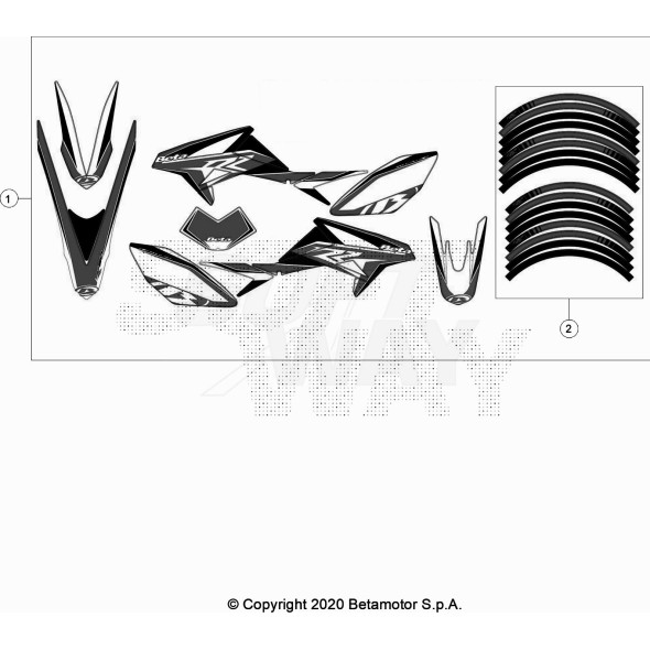 DECALCO SERIE COMPLETA - KIT - ENDURO WH