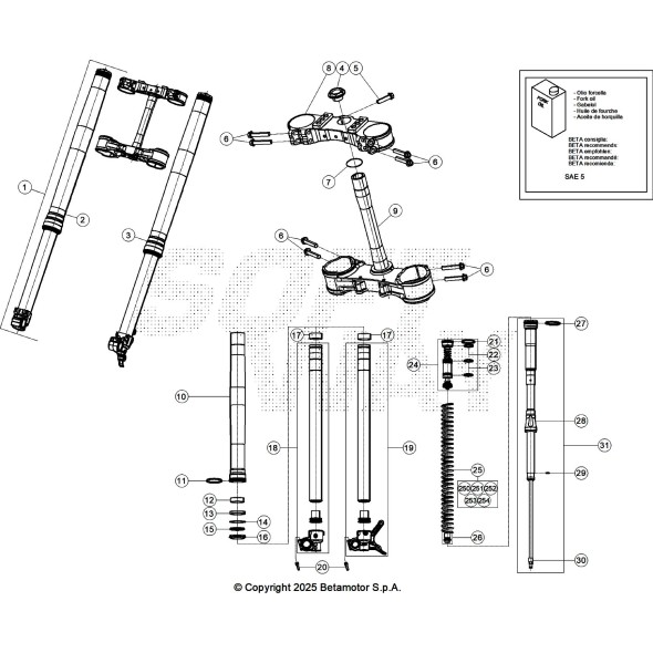 FORCELLA COMPLETA RR 4T RACING
