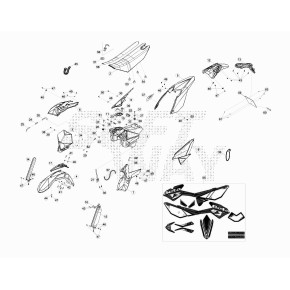 DECALCO RR125 LC END.-SERIE- ROSSO