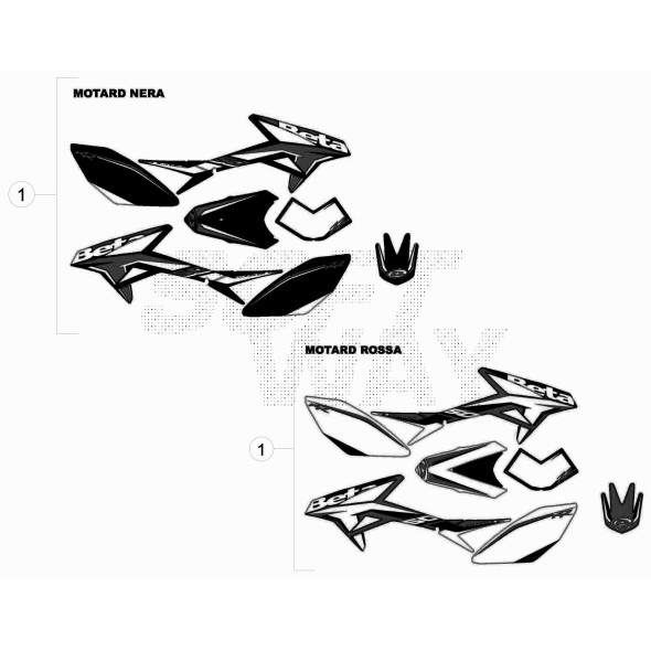 DECALCO RR50 MOT/MOT.STD-SERIE X NERO