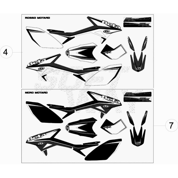 DECALCO RR50 MOT.TRACK -SERIE- X NERO