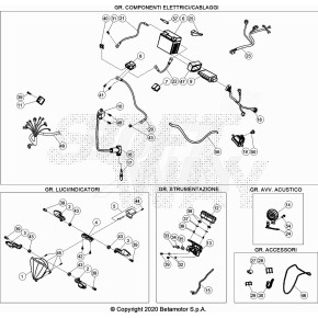 IMPIANTO ELETTRICO SERVIZI ANTERIORE